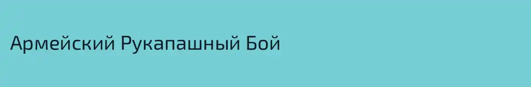 Армейский Рукапашный Бой